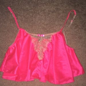 Love hause Eye lash lingerie top : Coral
